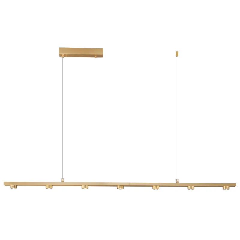 

Modern simple eye protection restaurant chandelier, creative with spotlights, long one-word bar studio