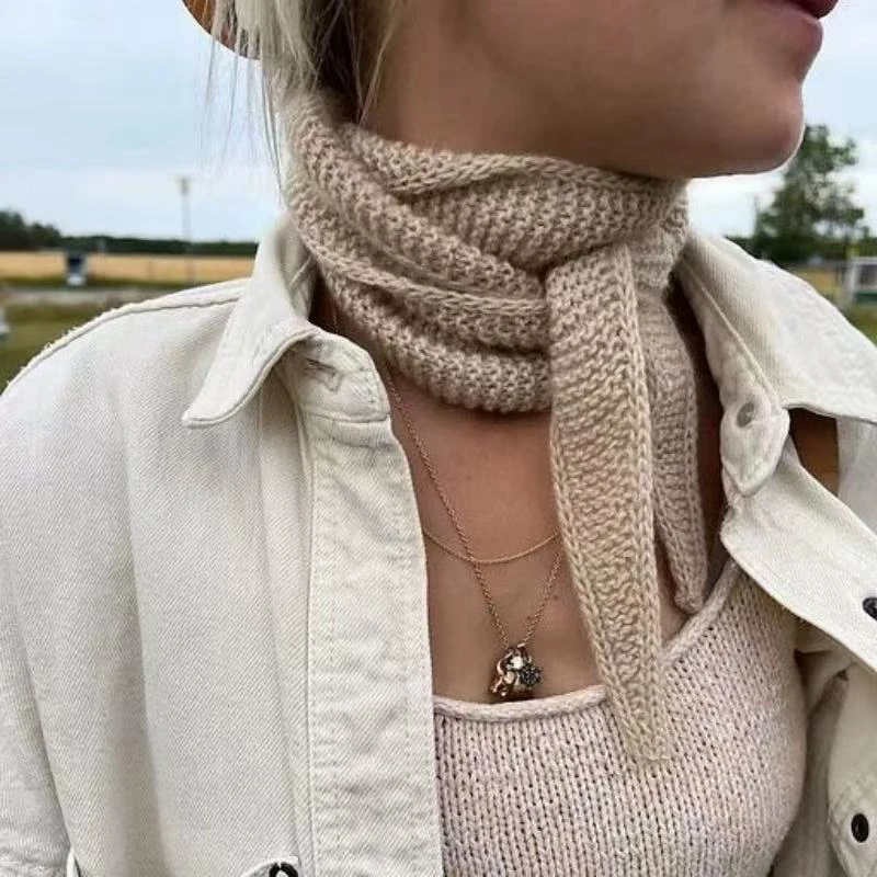 خمر الصوف الخمار المألوف تنوعا الثلاثي وشاح المرأة وشاح الشتاء وشاح للمرأة الرقبة أدفأ أوشحة شتوية #4