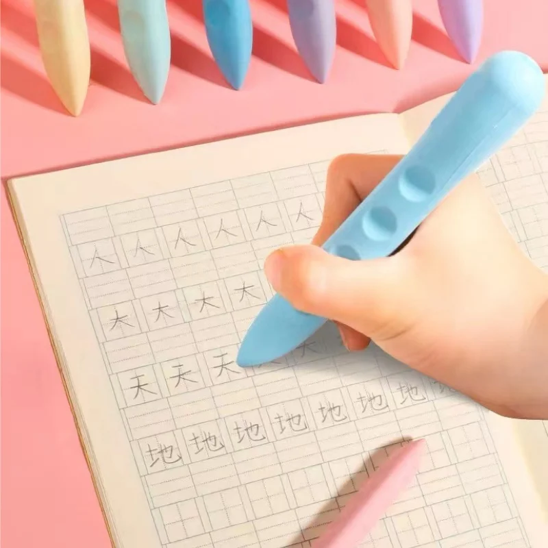 3PCS/Box Hole Eraser for Primary School Students No Dregs No Crumbs Clean Eraser Pen Image Skin Oversize Art Pose
