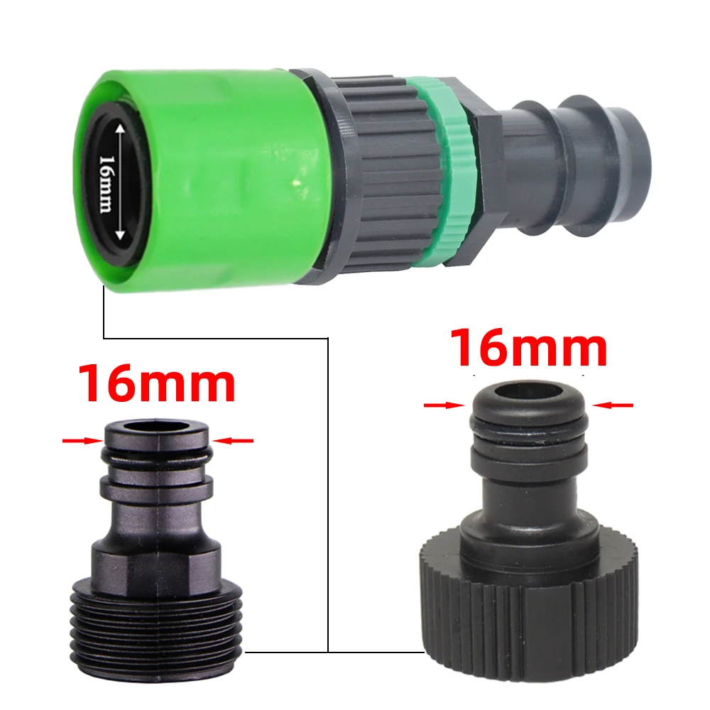 EURO USA 3/4 Inch Male Threaded Quick Connector Nipple Tap Hose Adapter for Garden Tubing Drip Irrigation Watering System Joint