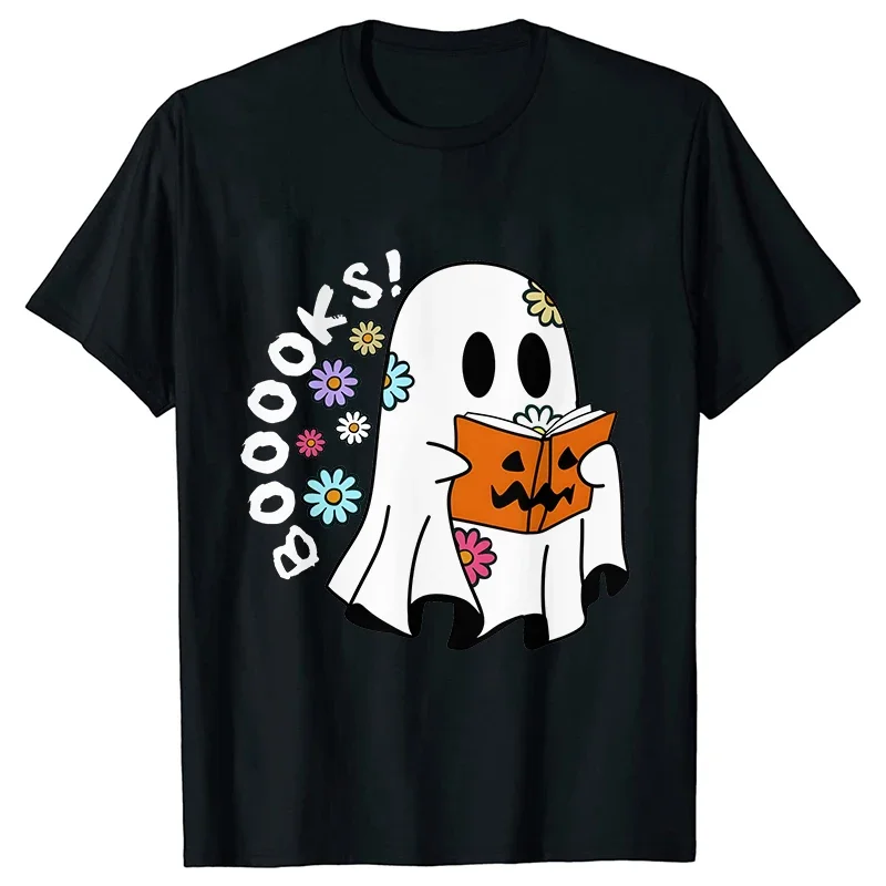 Cute Ghost Boba Tea Halloween Ghost Shirt Funny T Shirts Halloween  Gift T-Shirt Women Casual Tops Fashion Summer Short Sleeve