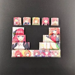 12pcs Anime Characters Personality Keycap PBT Sublimation Cherry Profile Mechanical Keyboard Supplement Key Custom Keycap