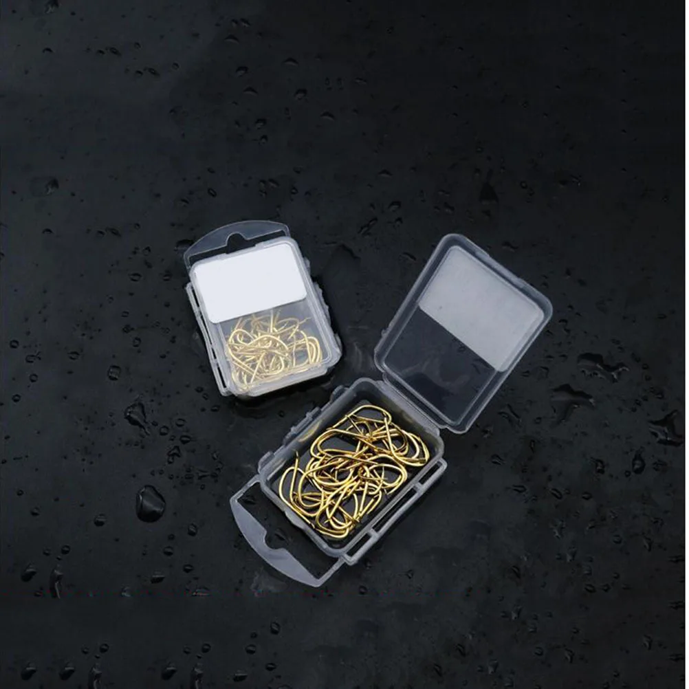 

100Pcs Hooks Gold Sharpened Offset Hooks for Lure Tackle Accessories Offset Hook Hook