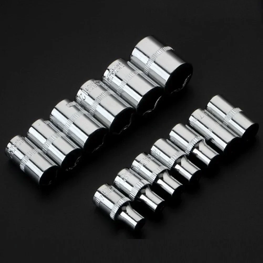 1pcs 4-14mm 1/4in Head Hex Keys Hex Sockets For Ratchet Wrench Slotted Ratchet Bicycle Garage Hand Repair Tools Parts