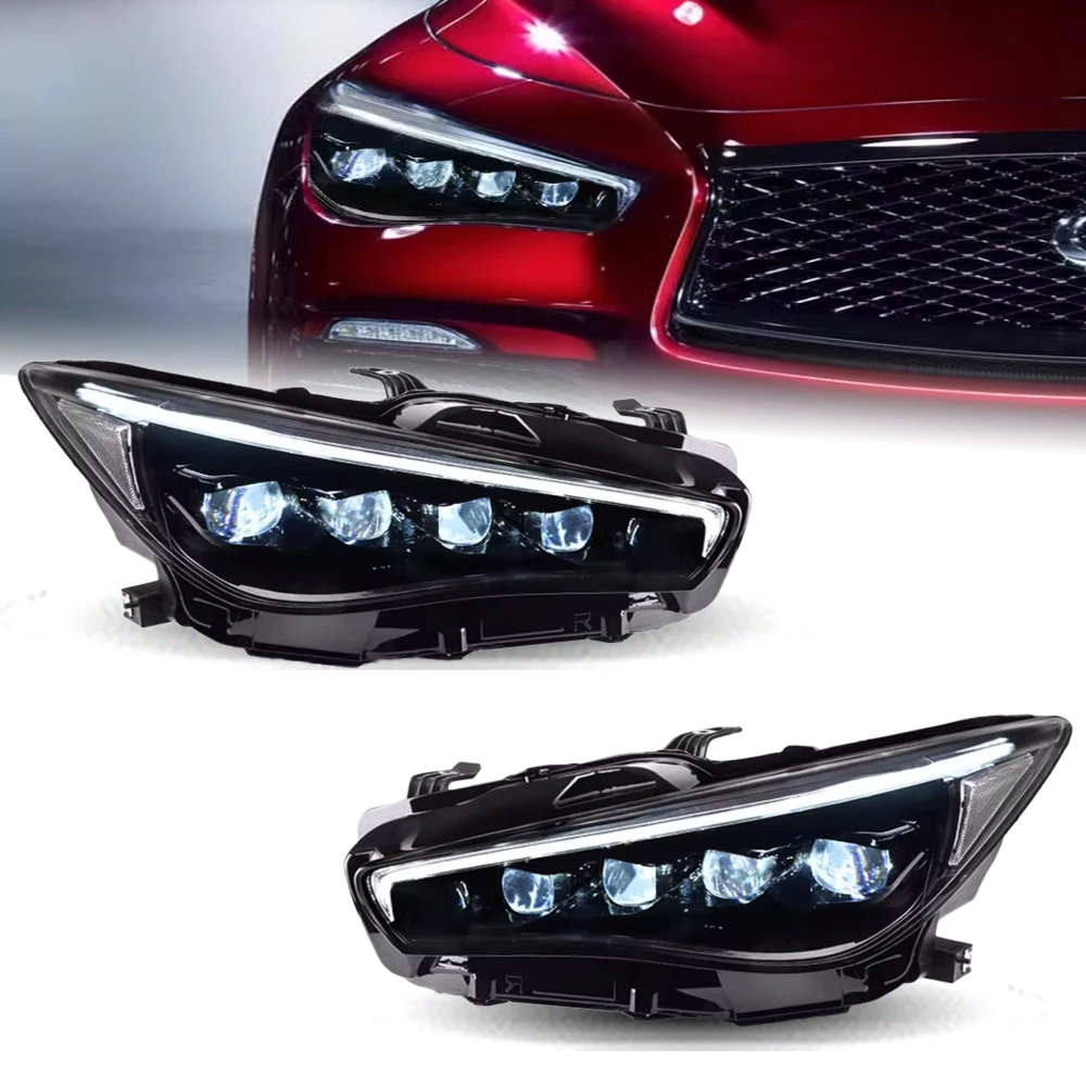 

Car Lights for Infiniti Q50 LED Headlight Projector Lnes 2015-2022 Head Lamp Animation Dynamic Signal DRL Auto Accessories