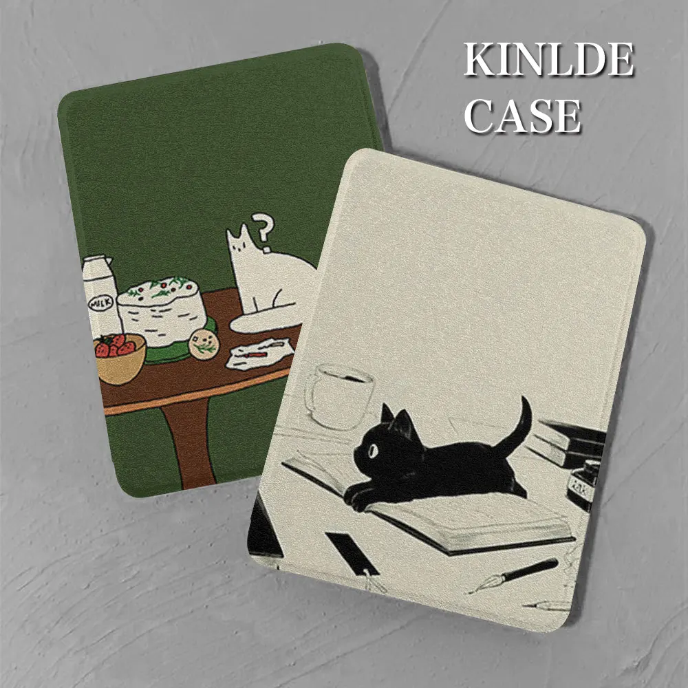 Чехол kindle с милым котом paperwhite1th 2th 3 4th 2014voyage силиконовый мягкий чехол 2022 11th 10th 9th поколения Oasis 2 3 funda 2021