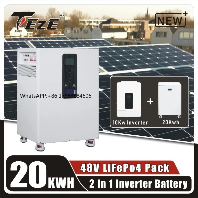 30KWH 20KWh 15KWh 48V Powerwall LifePo4 Battery 51V All In One Built-in MPPT&Inverter 10KW Power/200A Current