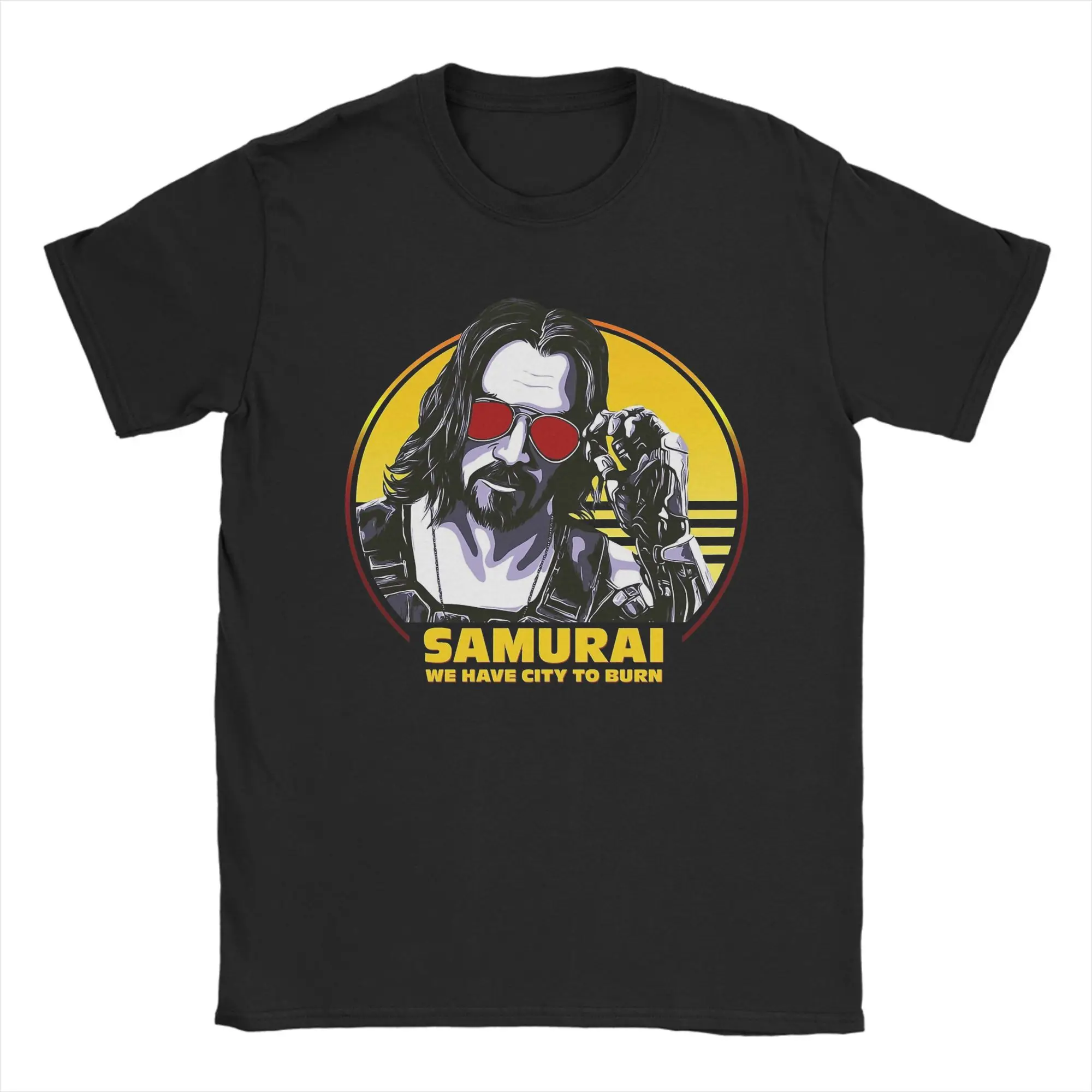 

Cyberpunk Crazy John Wick Men T Shirt Vintage Tee Shirt Short Sleeve Crewneck T-Shirt Cotton Unique Clothes