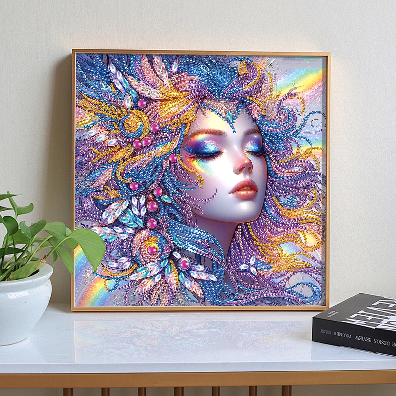 Fairy Special Shape Diamond Art Painting Kit for Adult Beginner,Crystal Diamond Special Shape Kit for Home Wall Decoration Gift - view 6