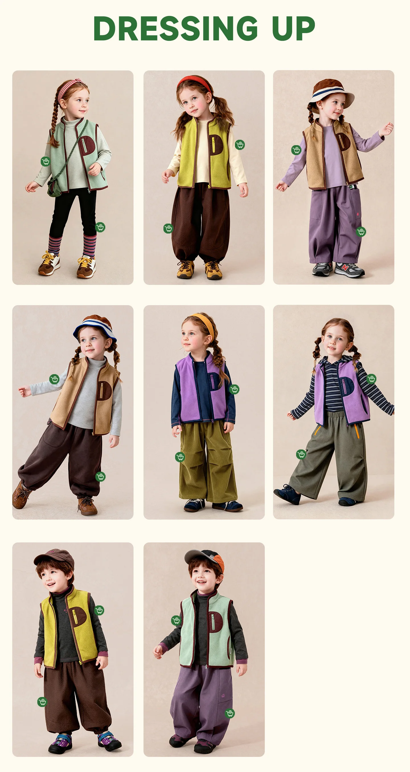 Amila 2026 Herbst Neue Kinder-Polarfleece-Weste Vielseitig Warm Farbblock Weich Bequem Gemütlich Stilvoll Tägliche Mode-Weste – Detail 2