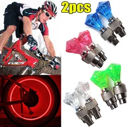 2Pcs Bicycle Valve Lights Caps MTB Road Bike Mountain Bike Wheel Decoration Accessories Tire Cycling LED Light Tyre Lantern Lamp