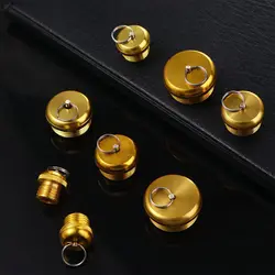 Fishing Rod Cover Aluminum Alloy Gold Metal Fishing Rod Rear Rod Stopper Screw Rod Bottom Protector Pole Caps
