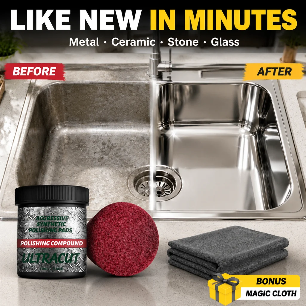 Ultracut Aggressive Synthetic Polishing Pads Polishing Compound Surface Polish Cleaner Easy Car Care Sponge Cloths 100g Autocare
