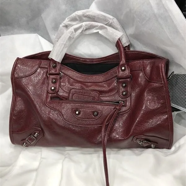 Retro American Sle Rivet Motorcycle Bag Large Capaci oulder Crossbody Handbag ex Casual Pure Color Handbag
