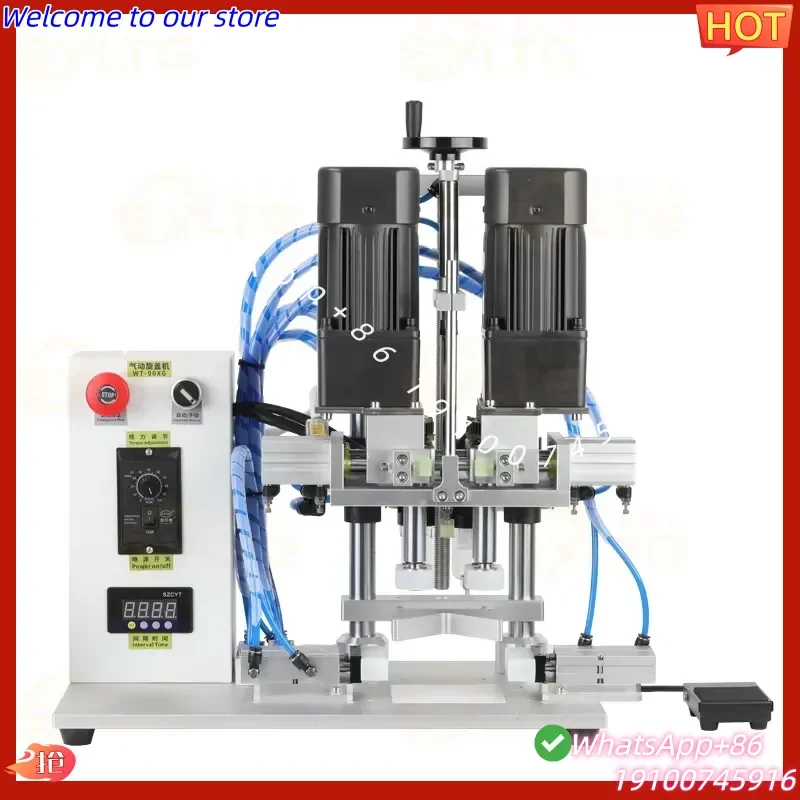 2026Hot Bottle Screw Capping Machine Tightening Manual Small Semi Automatic Hand Operation Desktop Semiauto Thread Cover
