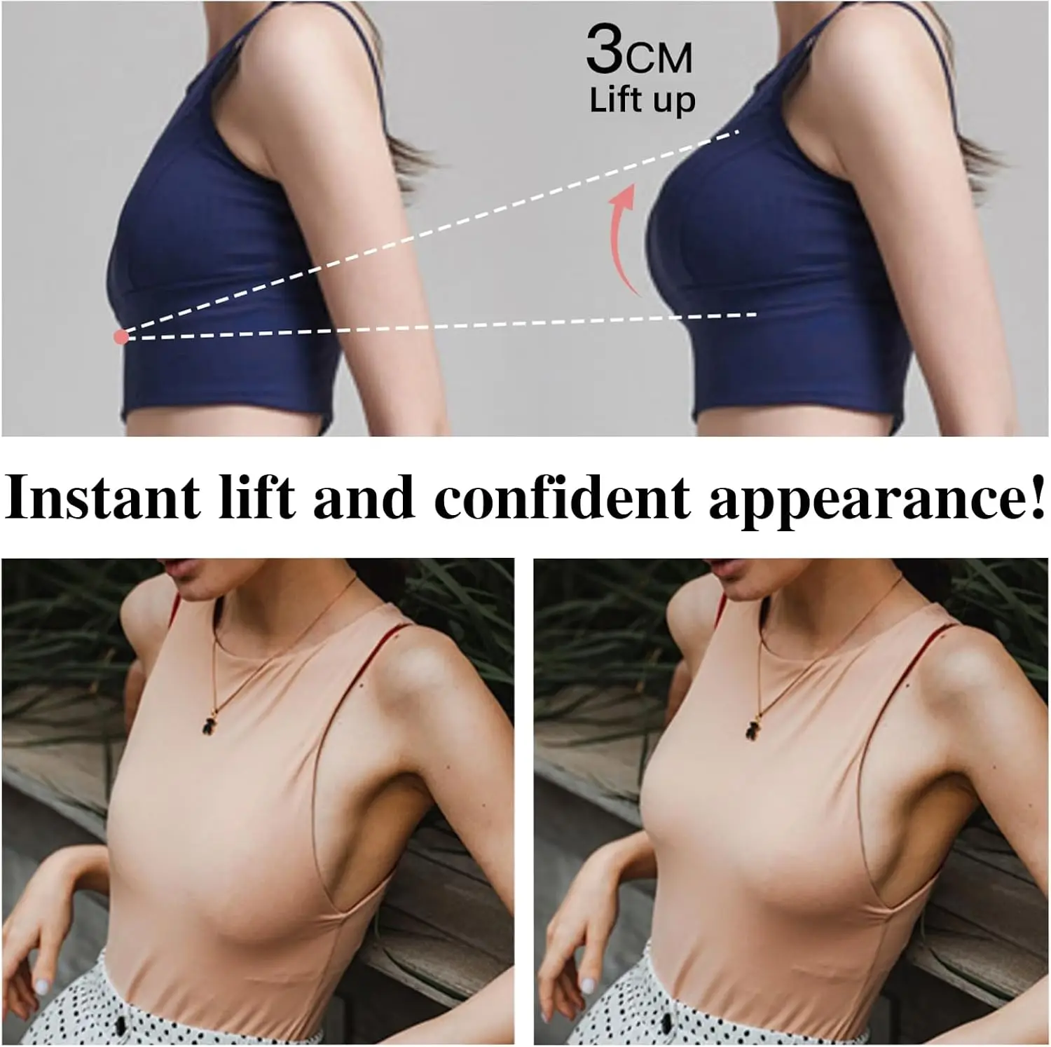 Sticky Silicone Breast Lift Patch - Adhesive Bra For Large Breasts InvisibleLift Tape