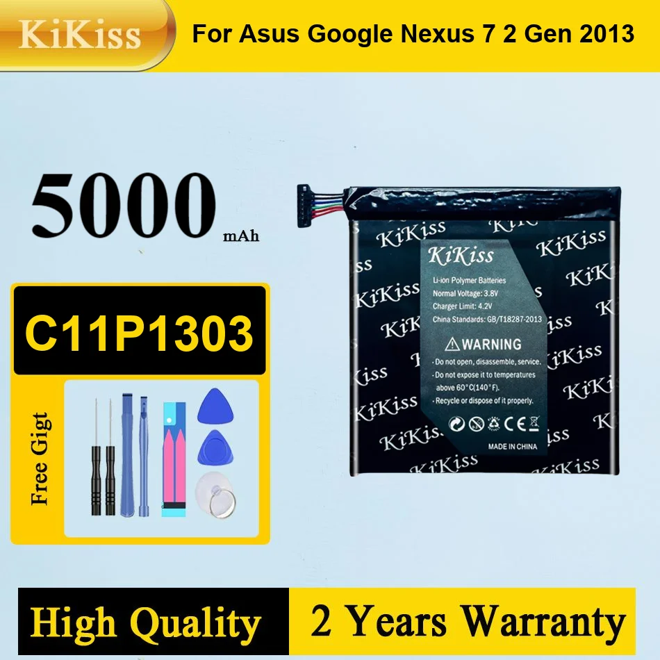 Аккумулятор C11P1303 5000 мАч для Asus Google Nexus 7 Ii 2 2 2Nd Gen 2013, версия ME571 ME57K ME57KL K009 K008, планшет