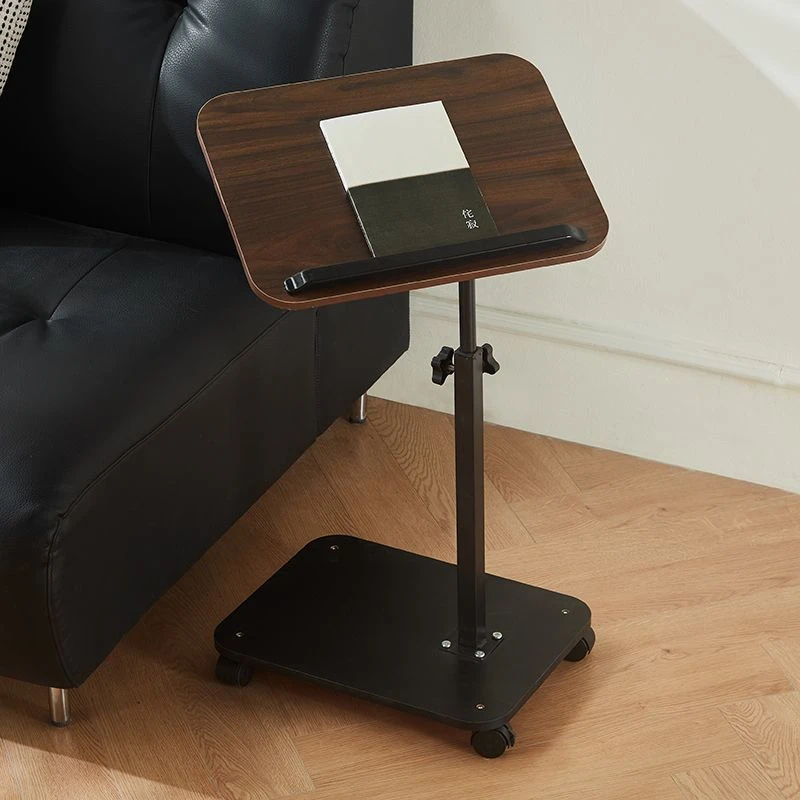 Adjustable Bedside Laptop Desk Mobile Computer Table Flip Top Side Desk for Bedroom Dorm Sofa Living Room Home Office