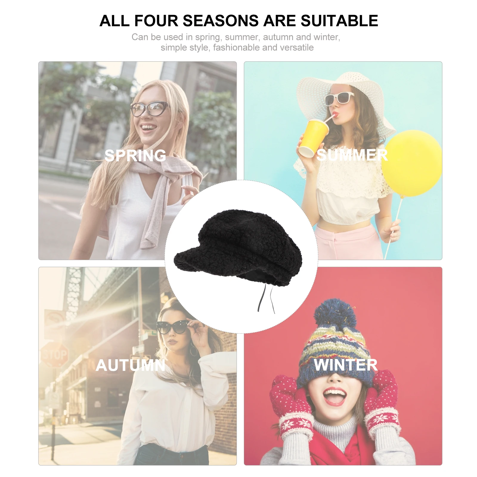 

Cashmere Hat Winter Warm Fashion Outdoor Activities All-match Visor Caps Comfortable Material Excellent Texture Durable Quality