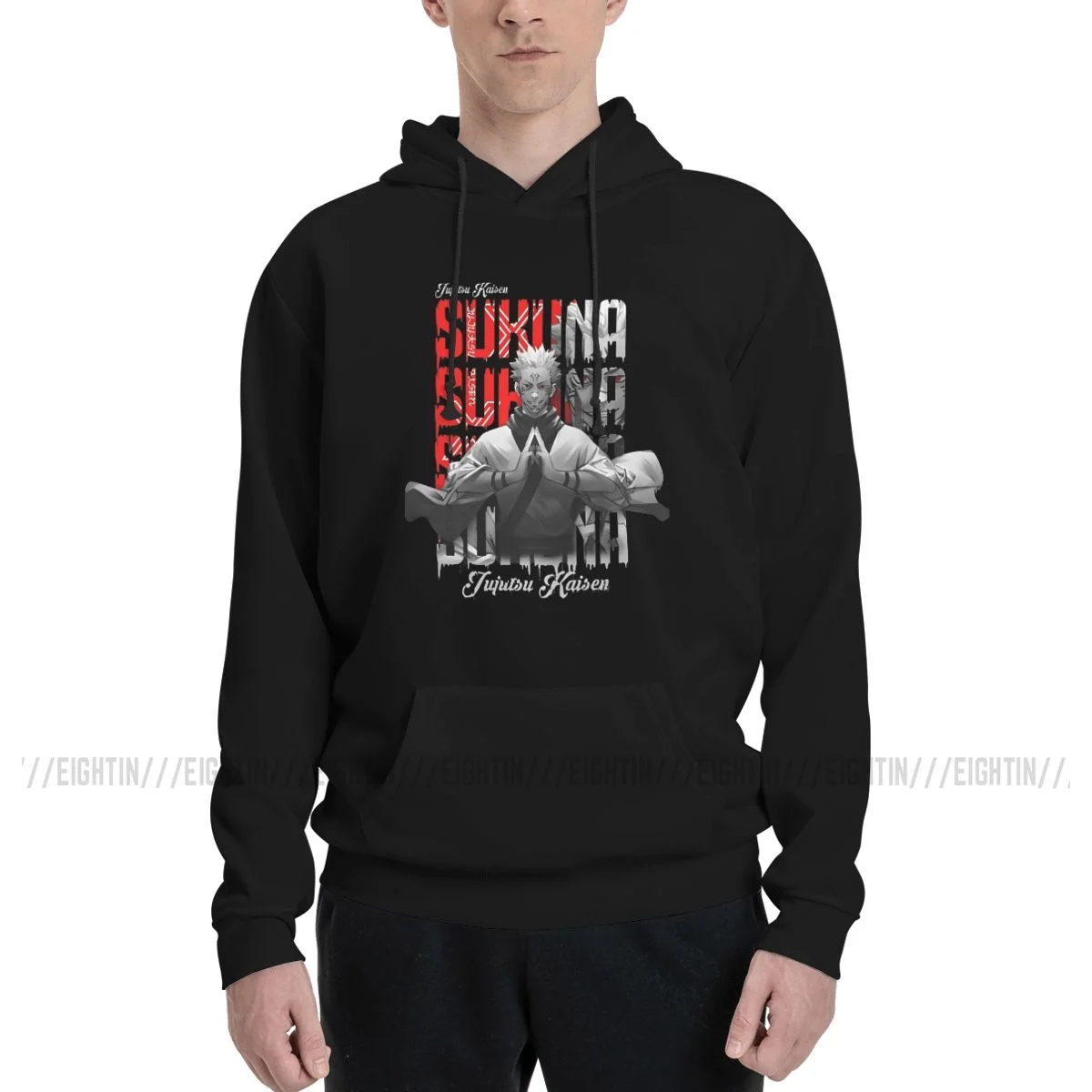 Japanese Manga Anime Graphic Hip Hop Sweatshirts Men's Sukuna Anemy Long Sleeve Hoodie Autumn Pullover