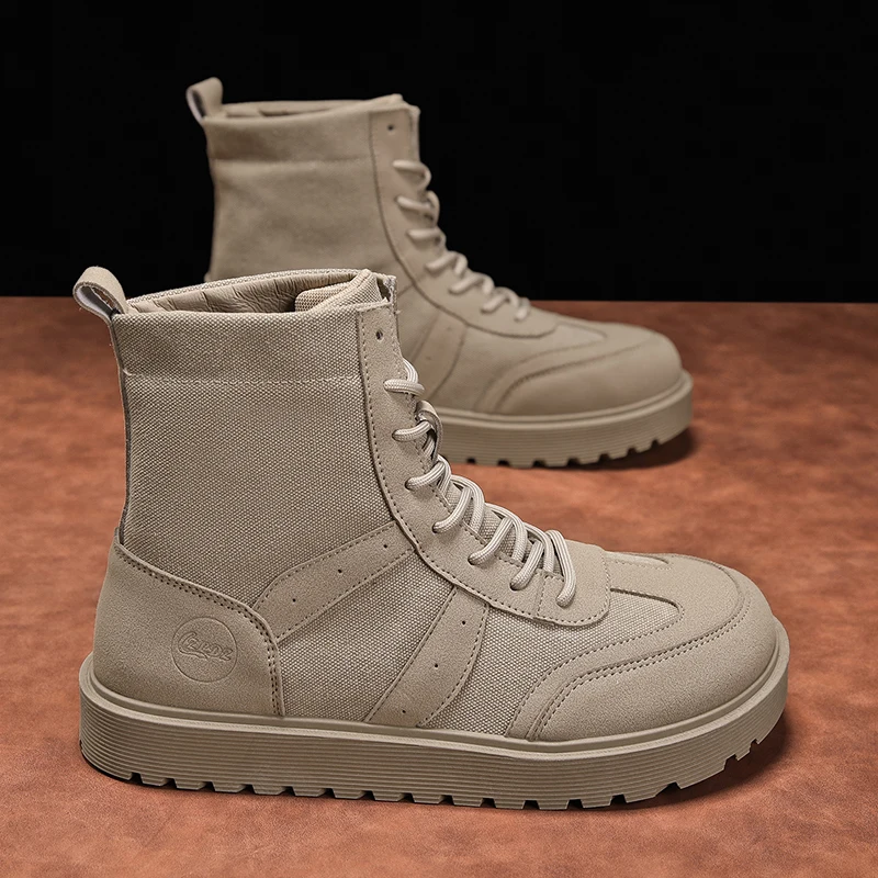 أحذية الشتاء أحذية رجالي عادية كاوبوي التكتيكية دراجة نارية تشيلسي الكاحل العمل الجلود في الهواء الطلق مصمم المشي لمسافات طويلة الفاخرة #2
