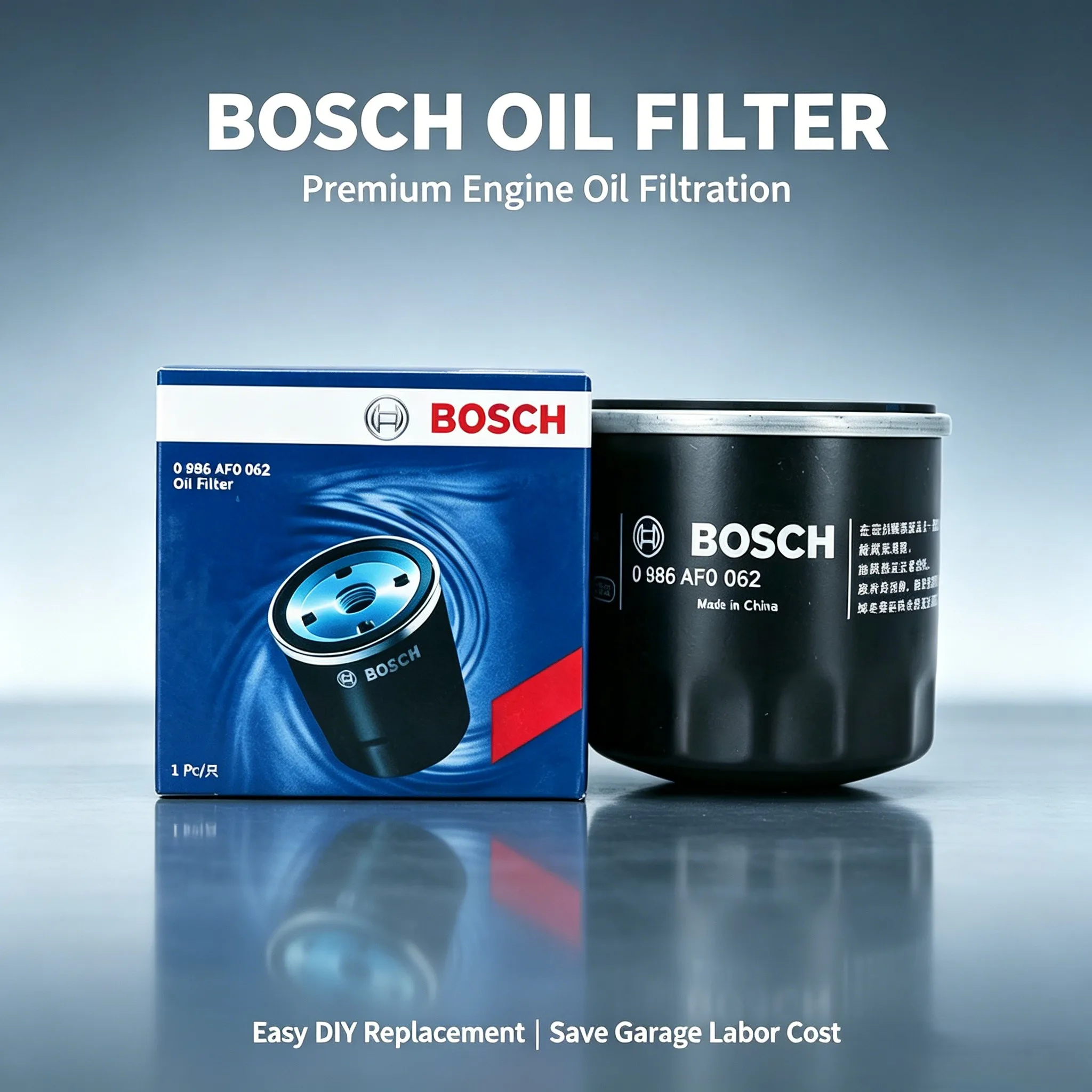 Bosch Oil Filter AF0062 For Suzuki Alto Swift WagonR Dzire Baleno Omni/Eeco 800 Brezza Ertiga ; Toyota Avanza【OE：16510-82703】