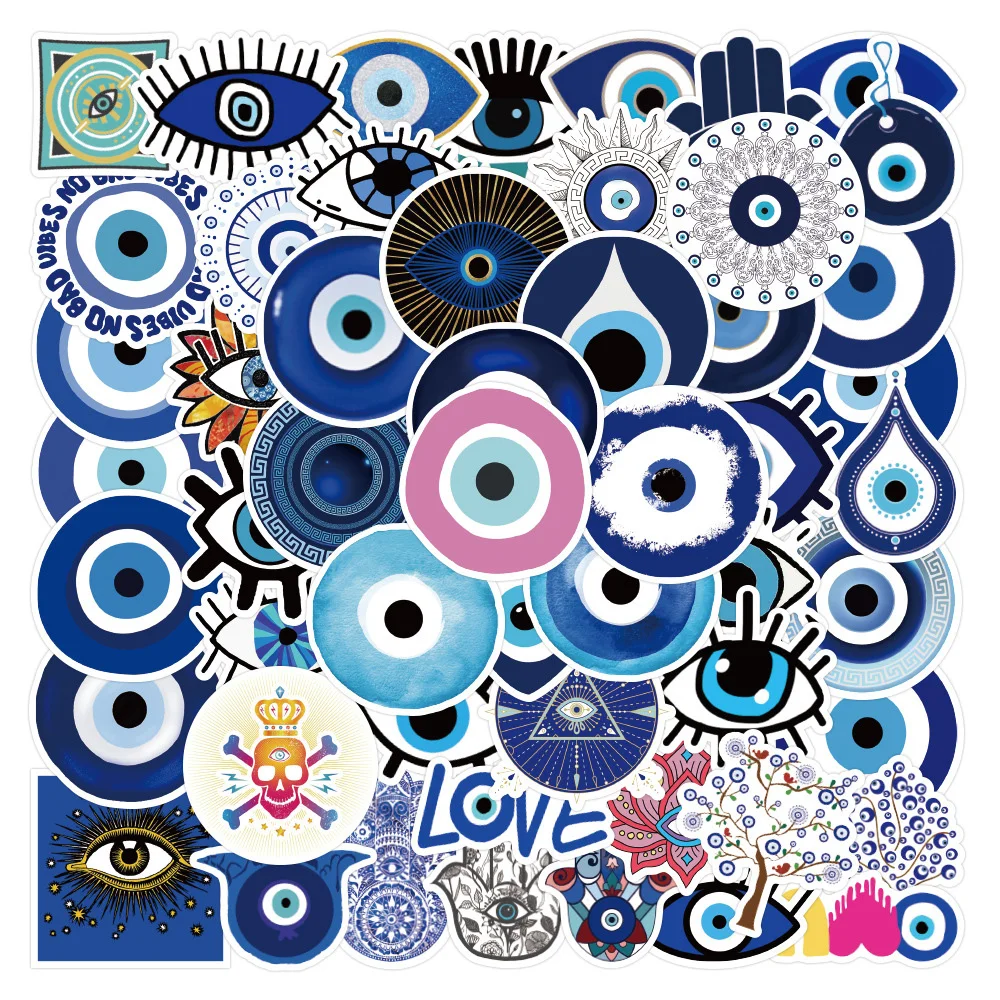 10/30/50 Stück Cartoon Gothic Evil Eye Aufkleber, personalisierte kreative Graffiti-Aufkleber für Notizbuch, Telefon, Gepäck, wasserdichte Aufkleber, Spielzeug