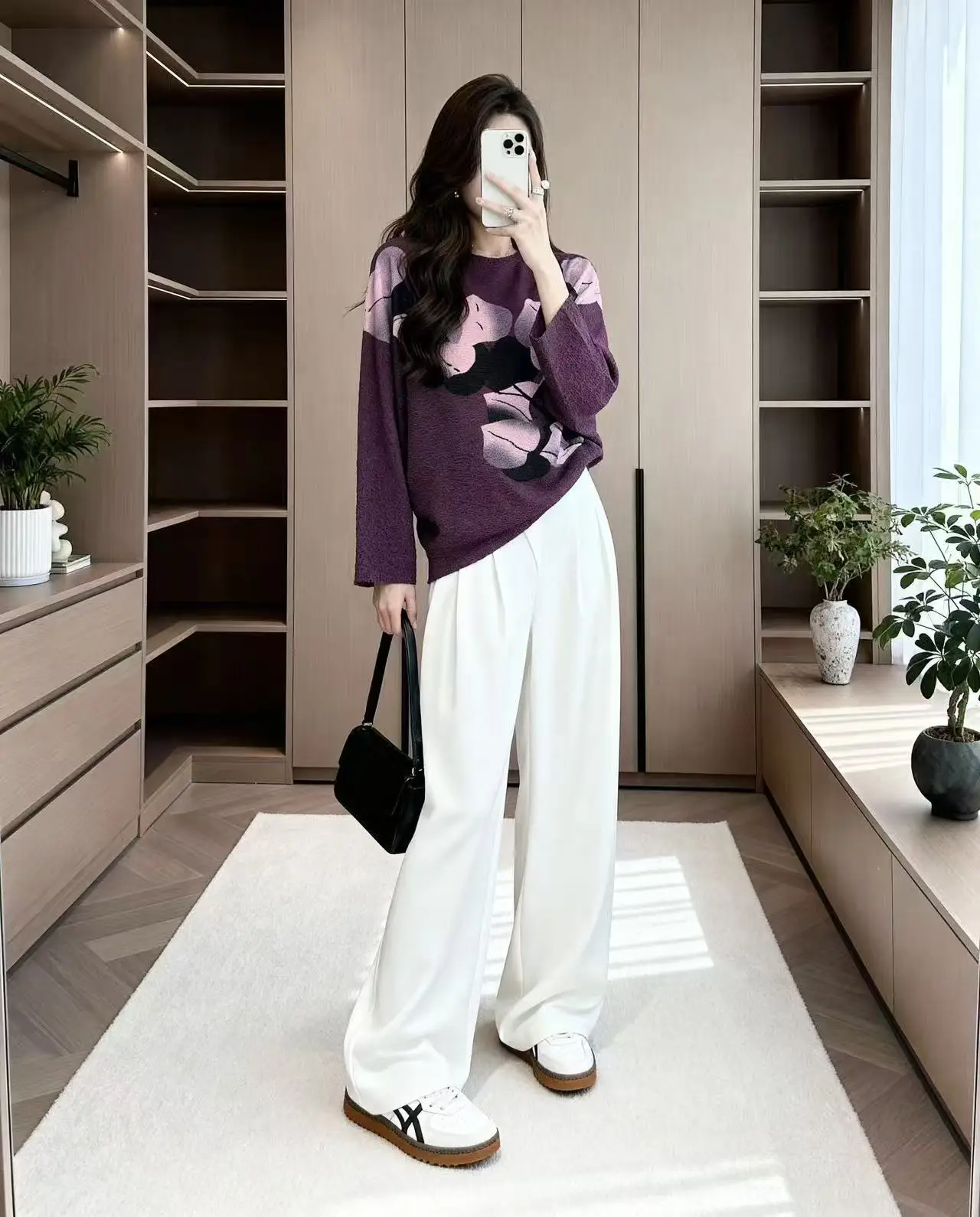 

Miyake плиссированная новинка 202, осенне-зимняя футболка с принтом на пуговицах, плиссированная модная повседневная женская футболка с длинными рукавами и летучей мышью