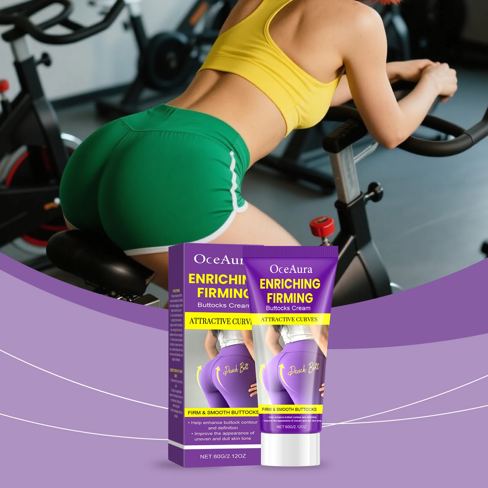 Crema para reafirmar la cadera, manteca de karité, mejora la relajación de la piel, promueve la circulación sanguínea muscular, nutre el moldeador, loción para levantar la cadera regordeta