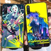 E-Edgerunners Cartoon C-Cyberpunk Phone Case For Xiaomi Mi 5X 8 9 10 11 12 Lite Pro 10T PocoX3pro PocoM3 Note 10 Pro Lite