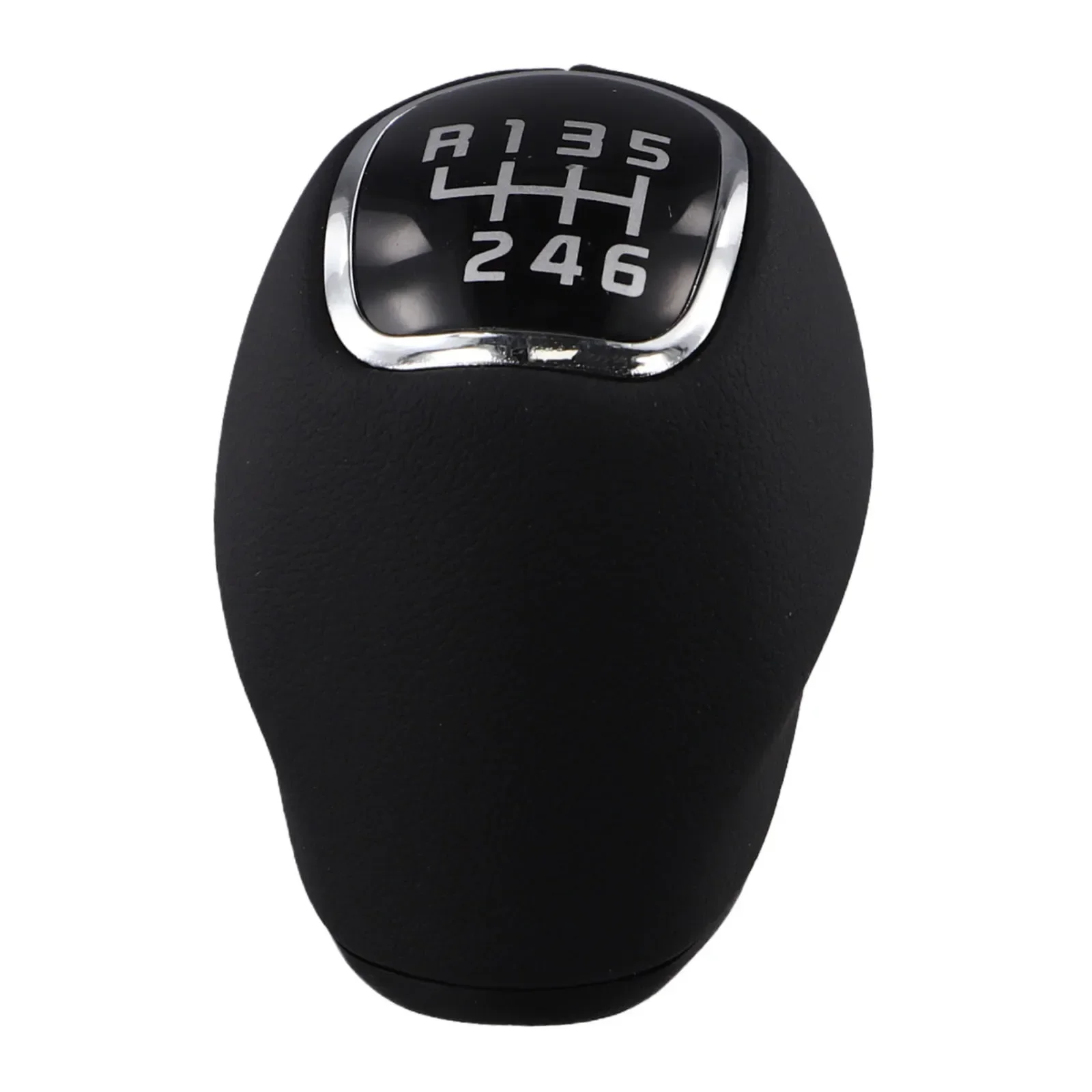 Black Shift Knob 6 Speed Gear Shift Knob PU Leather Reliable Performance Stylish Black Color Car Interior Upgrade