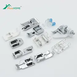 11pcs/set Sewing Machine Presser Foot Kit Domestic Sewing Machine Accessories Presser Foot Feet Kit Set Hem Foot Spare Parts