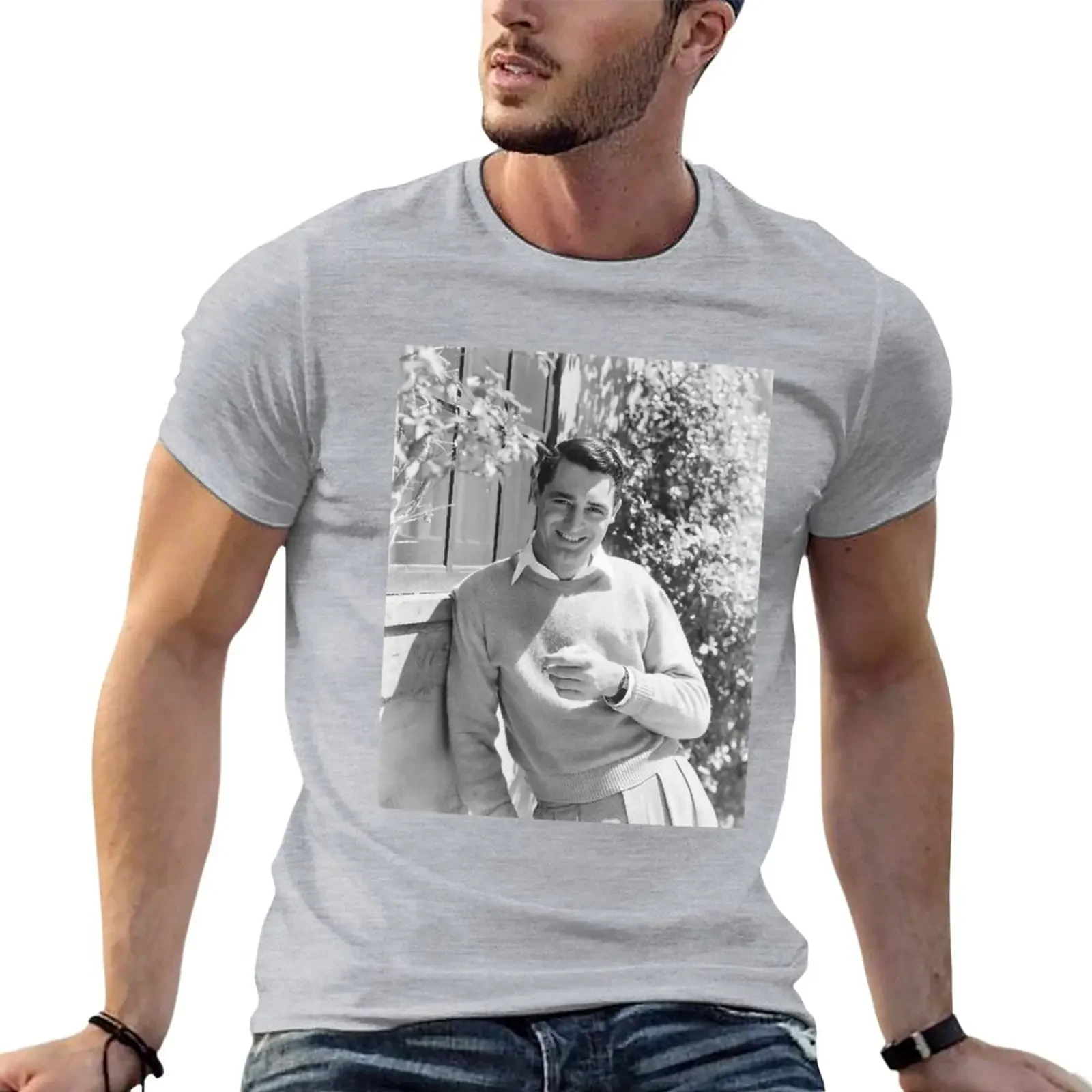 Cary Grant Black & White Photo T-Shirt vintage sublime sports fans plain white t shirts men