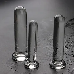 Dia 2/2.5/3cm Glass Dildo Glass Anal Plug Long Glass Sex Toys Smooth Surface Strapon Anal Dildos Butt Plug Women Intimate Toys