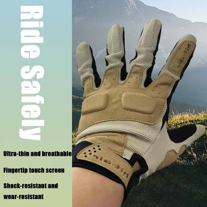 

Summer touch screen outdoor cycling gloves Men's motorcycle gloves Breathable retro cycling equipment