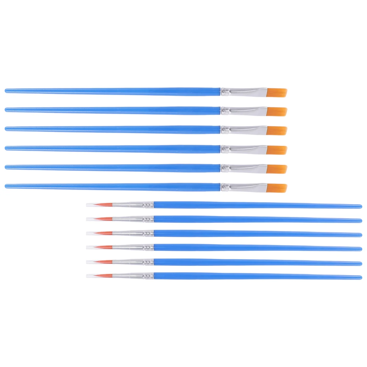 Juego de pinceles de pintura para niños, 100 piezas, para pintura al óleo de acuarela, pincel plano + puntiagudo para arte corporal, cara y uñas