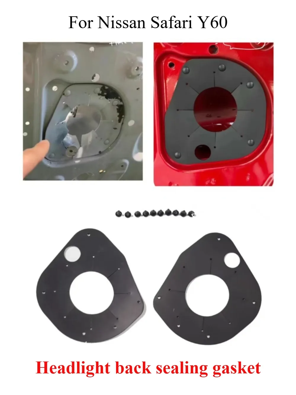 Headlight Back Sealing Gasket For 87-04 Nissan Safari Y60, Nissan Patrol Y60 GQ Shock Pad To Prevent Dust And Rainwater From Ent