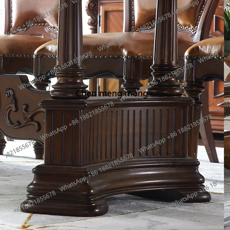 Europeu retro madeira maciça longa mesa de jantar país americano mesa de conferência casa mesa de jantar restaurante h