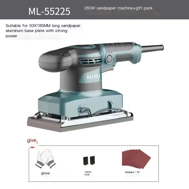 200W 260W Electric Sander Machine with 20Pcs Sandpapers 120V/240V Strong Dust Collection Polisher for Home DIY Sanding Machine