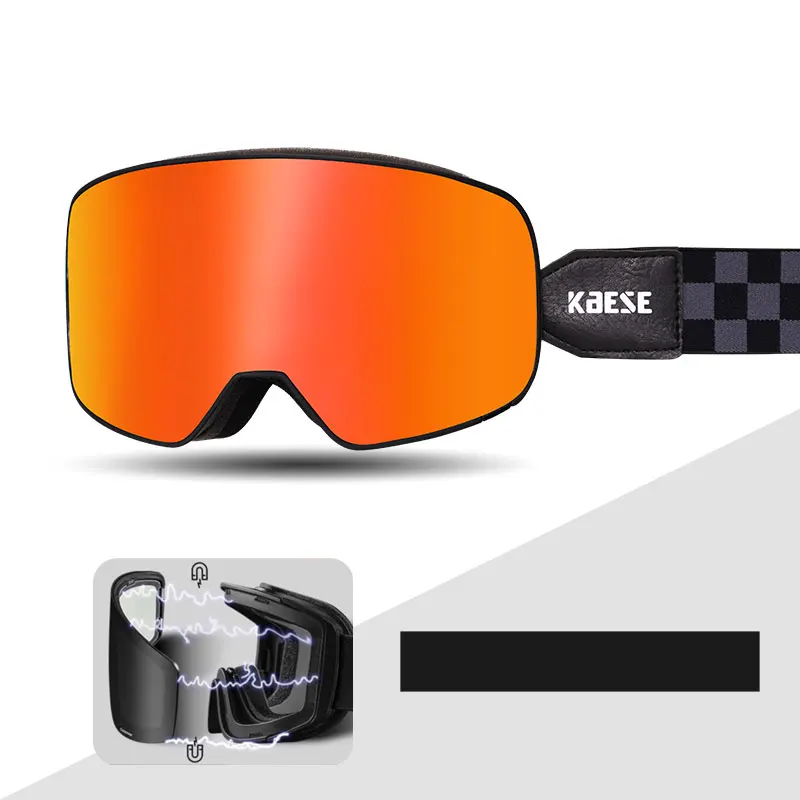 KEAZ BRAND NEW Flame Orange Anti-Fog Ski Goggles Snow Snowboard Glasses Outdoor Sport Snowmobile Eyewear