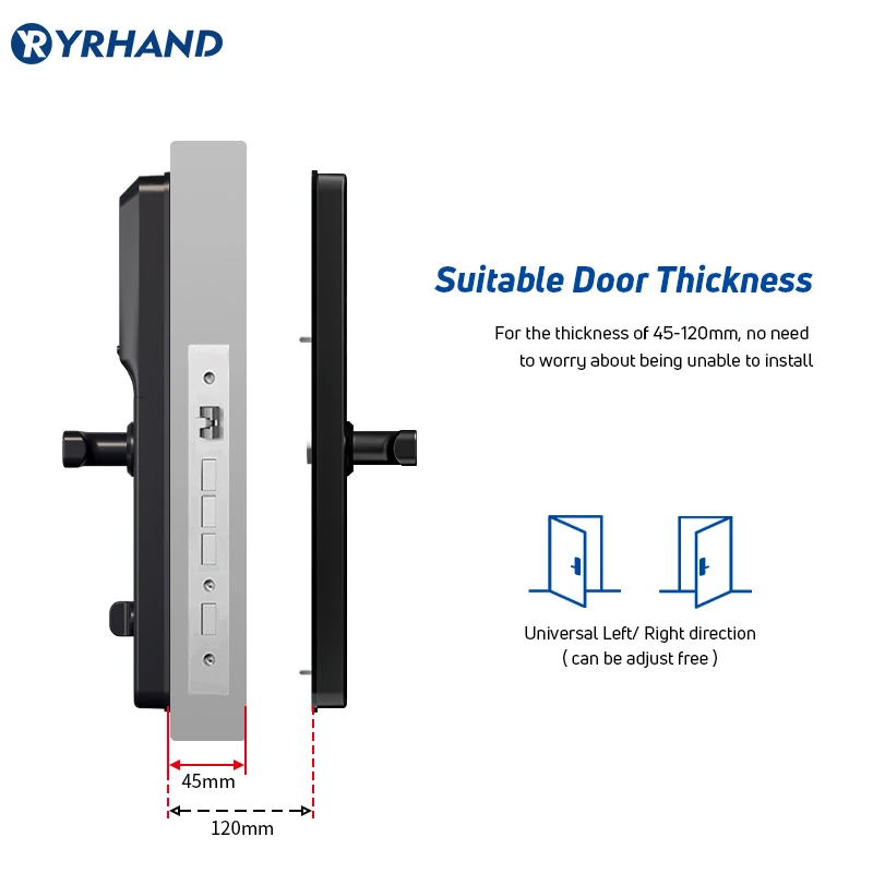 New Camera Monitoring Lock Tuya Biometric Fingerprint, Security Intelligent Smart Lock With WiFi APP Password RFID Door Lock