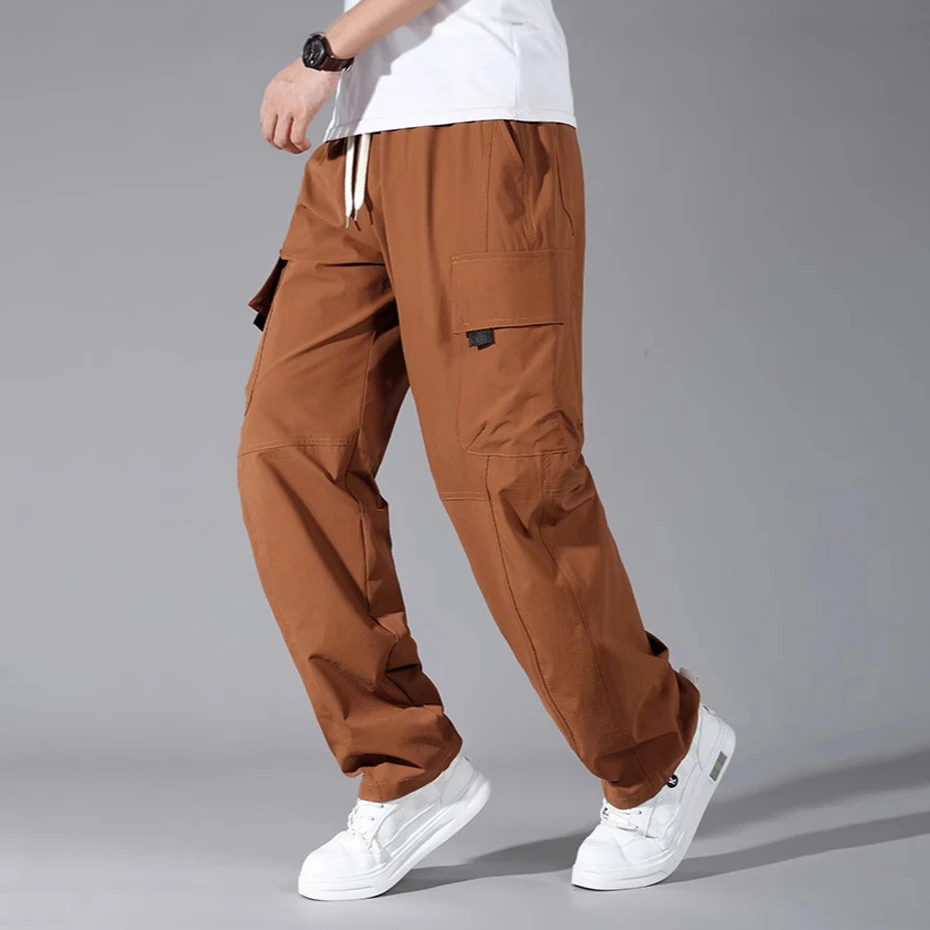 10XL 11XL Plus Size Cargo Pants Men Fashion Casual Straight Pants Male Elastic Waist Trousers Big Size 11XL