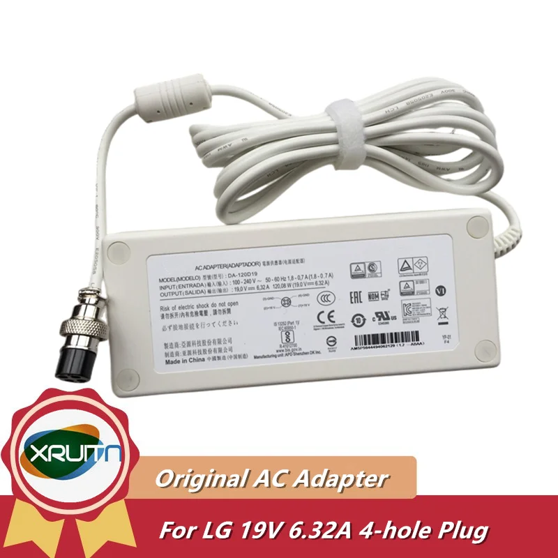 Original For LG 27HJ713S-W 27'' 4K UHD IPS Surgical Monitor Power Supply DA-120D19 AC/DC Adapter Charger 19V 6.32A 120W