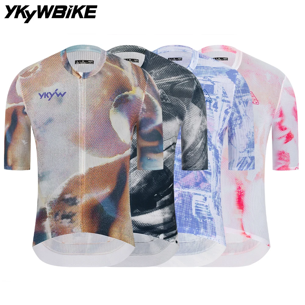 YKYWBIKE 2026 Men Cycling Jersey Short Sleeve Summer Road Bike Short Shirt Bicycle Top Jersey MTB  Maillot Ciclismo Clothing