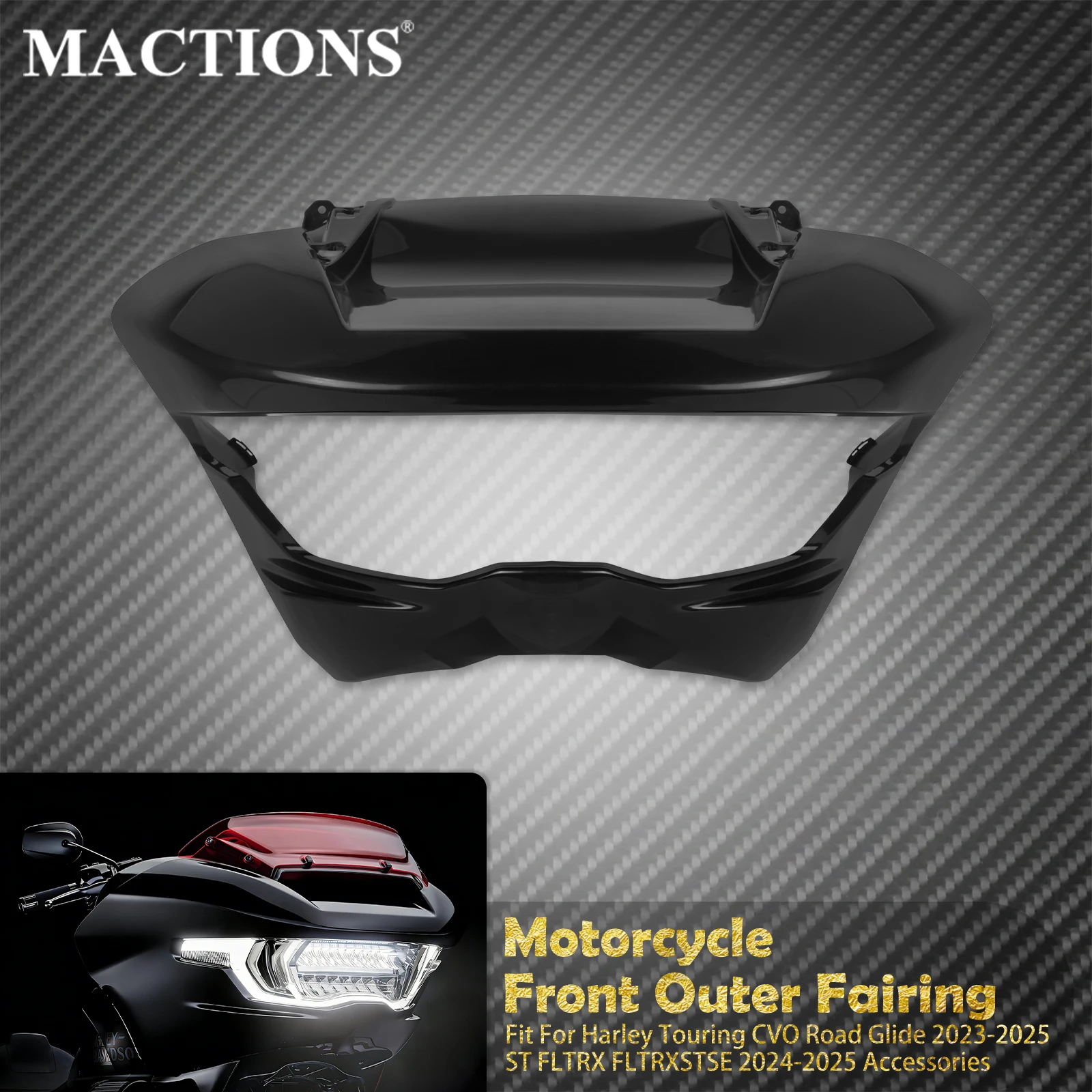 

Motorcycle Front Outer Fairing For Harley Touring CVO Road Glide 23-2025 ST FLTRX FLTRXSTSE 24-25 Headlight Cover Inner Fairing