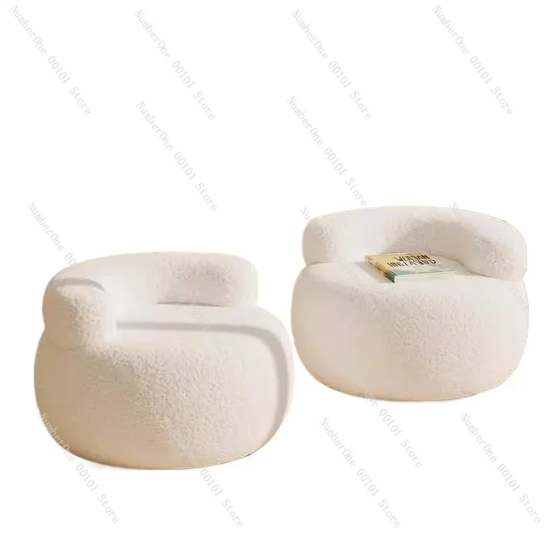 Home Cream-Style Small Sofa Stool for Living Room, High-End Coffee Table and Sitting Stand, Stylish Pumpkin-Shaped Low Stool