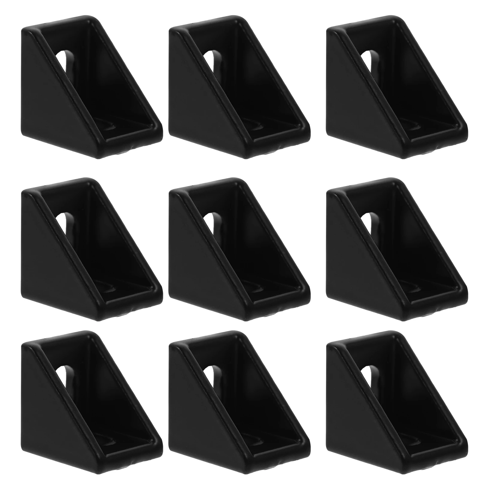 

20pcs 2020 Series Aluminum Profile Angle Brackets 20x20 Black Corner Connectors for 6mm Rails Hardware Accessories