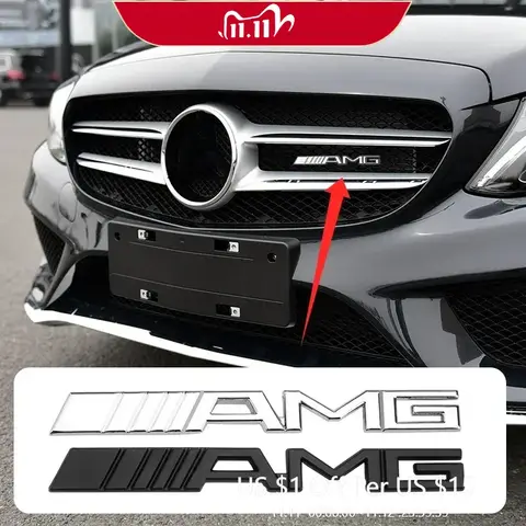 1pcs Metal Auto Front Grille Emblem For Mercedes Benz W203 W204 W205 W206 W176 W177 W212 W213 X156 X253 W117 W118 Accessories