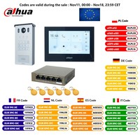 Dahua Multi-Language IP Video Intercom KIT,VTO3221E-P & VTH2621GW-P / VTH2621G-P & PoE switch,support SIP, Password code unlock