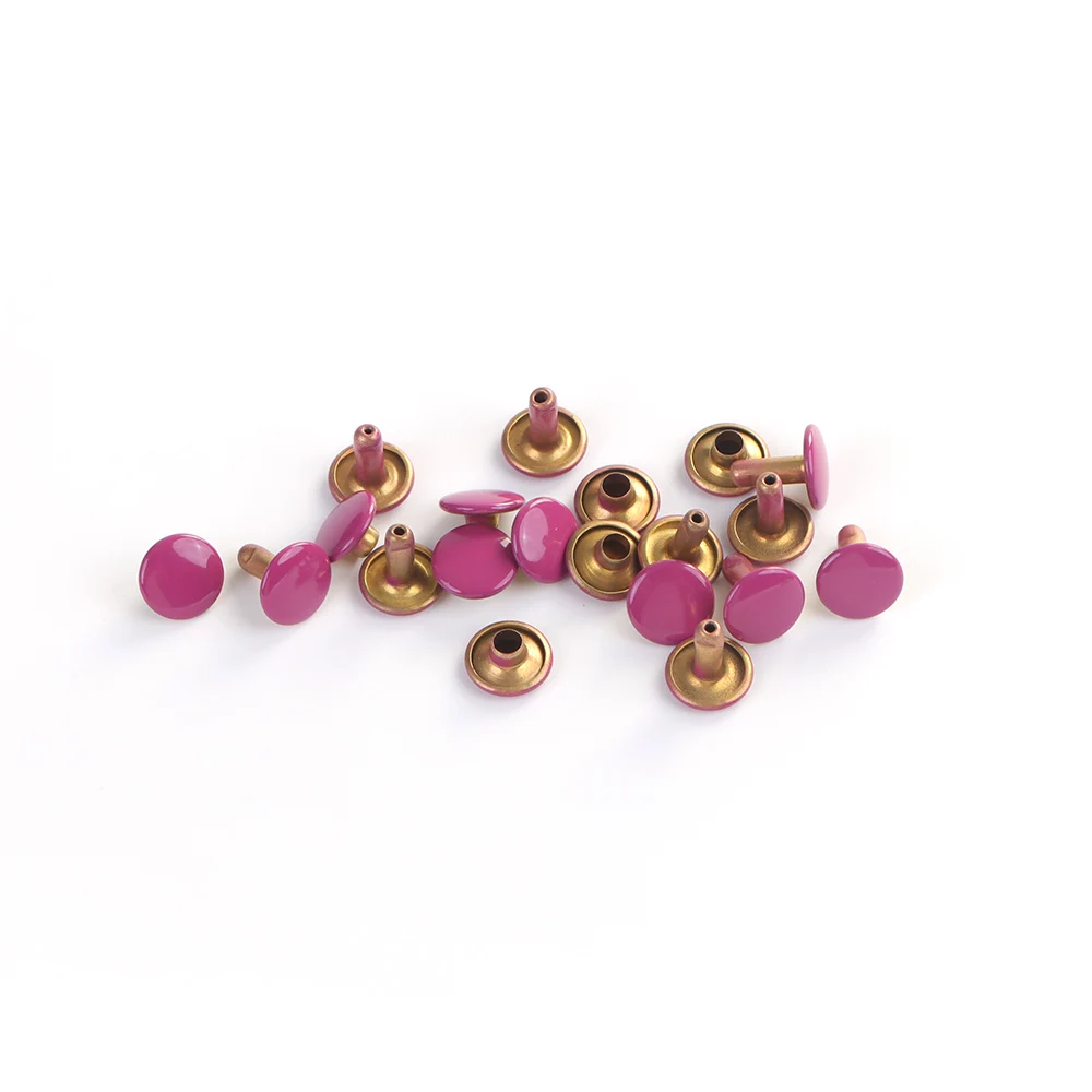 10 قطع من المسامير المعدنية الملونة ترصيع دائري صغير للحرف الجلدية والأحذية والحقائب والملابس وإكسسوارات الديكور بنفسك